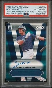 2022 Onyx Premium AUTO Silver Foil 147/250 NOELVI MARTE Cincinnati Reds PSA 10 - Bild 1 von 2