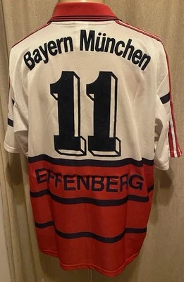 FC Bayern München Adidas Auswärts Trikot 1998-2000 "OPEL" + Nr.11 Effenberg Gr.L - Bild 1 von 4
