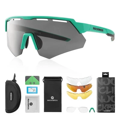 ROCKBROS Fahrradbrille Polarisierte Sportbrille UV-400 Grün mit leichten Mängeln - Bild 1 von 4