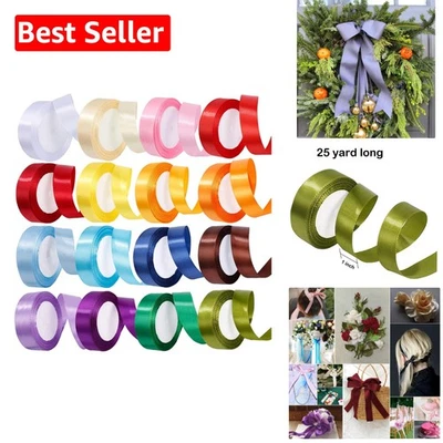 Assorted 16 Colors Satin Ribbon - 400 Yards Total, 1 Inch Wide for All Occasions - Image 1 of 4