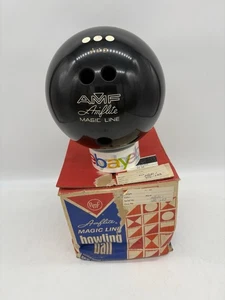 Bola de Bowling Amflite Magic Line Vintage con Caja Original Negra 16LB - Imagen 1 de 19