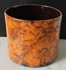 Vintage Large Orange Fat Lava Style Planter - Picture 1 of 10
