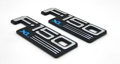 Juego de emblemas para guardabarros lateral Ford F-150 XL 92-97 F2TB-16B114-AA Logo F1TZ-16720-B Foto 1 de 4