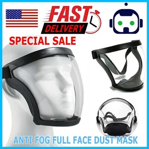 Full Face Anti-Fog Shield Super Protective Mask Safety Transparent Head Cover US - Picture 1 of 11
