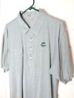 Peter Millar Golf Polo Shirt XL Extra Large Green White Short Sleeve Stripe Logo