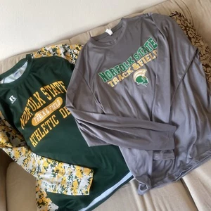 Lot Of 2 Norfolk State Spartans track and field long sleeve shirts Sz  XXL - Picture 1 of 8