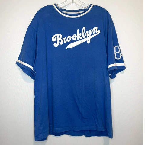Brooklyn Dodgers Baseball MLB Red X Jacket Retro T-shirt XXL Cover