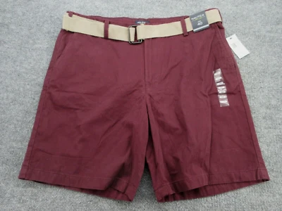 Nuevo con etiquetas Pantalones Chinos Nautica Para Hombres 40W Púrpura Frente Plano Cinturón (Act 41x9) NUEVO Foto 1 de 4