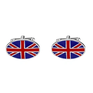 Union Jack Cufflinks | Groomsmen Gifts, Wedding Cuff Links, United Kingdom Flag - Picture 1 of 4