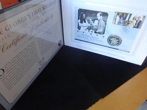 2014 SILBER PROOF GIBRALTAR £5 MÜNZBRIEF + COA PRINZ GEORGE ERSTE GEBURT 1/495  - Bild 1 von 7