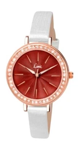 Limit Watch, Burgundy Dial, Silvery Colour Strap, Stone Set Bezel, New, 6083. - Picture 1 of 5