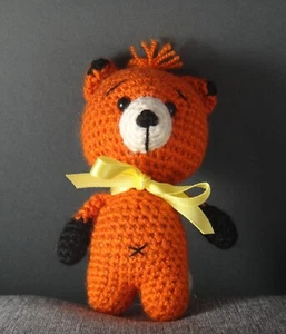 Juguetes de felpa de zorro hechos a mano de crochet para baby shower - Imagen 1 de 8