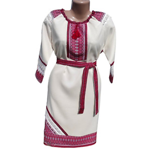 Besticktes Kleid Vyshyvanka Ukrainisches Kleid rot für Frauen Folk Ethno