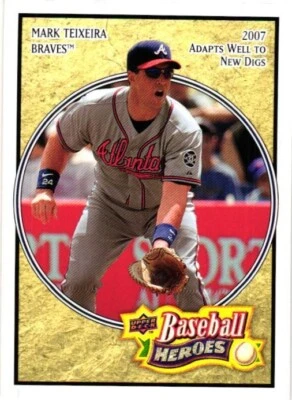 2008 UPPER DECK BASEBALL HEROES MARK TEIXEIRA CARD #9 - Image 1 of 2