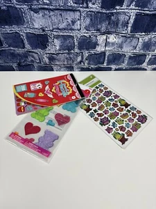 Kids Sweet Hearts Owls Teddy Bear Lot Of 3 Stickers Play Craft Toys 250+pcs B4 - Picture 1 of 6