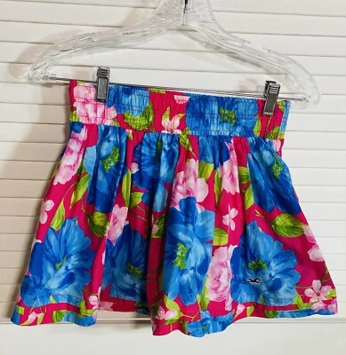 Hollister Elastic Waist Tropical Floral Print Mini Skirt Women Size Small EUC - Image 1 of 4