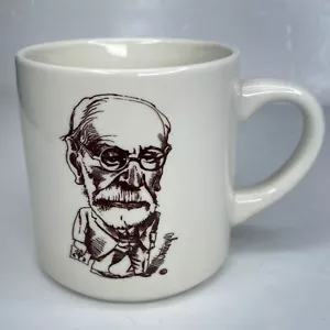 Taza de café caricatura Sigmund Freud QPB porcelana neurólogo vintage - Imagen 1 de 7