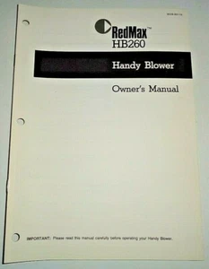 RedMax HB260 Handy Blower Operators Owners Maintenance Manual leaf Original! - Picture 1 of 3