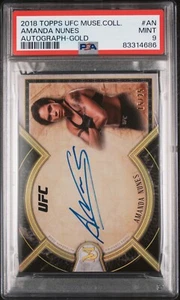 Amanda Nunes 2018 Topps UFC Museum Auto Gold /25 PSA 9 POP 1 none ^ - Picture 1 of 2