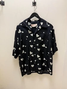 New Marni Bunch of Hearts Silk Habotai Shirt CUMU0213A4 - Picture 1 of 10