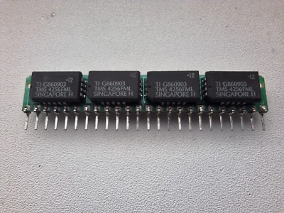 256kB 30pin SIPP TI TMS4256FML 120ns 8chip 2 sided rare Texas Instruments QTY:1 - Image 1 of 3