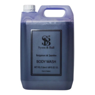 Luxury Body Wash Bergamot & Jasmine Fragrance By Syson & Ball - 5 Litre Bottle