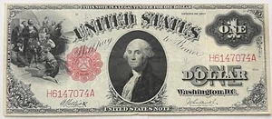 Legal Tender One Dollar Bill 1917 $1 Horse Blanket United States Large Note - Picture 1 of 12