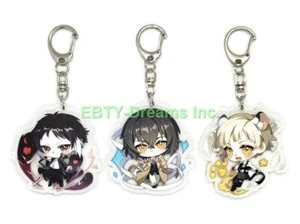 Set of 3 Bungou Stray Dogs Anime Acrylic Keychain Akutagawa Atsushi Osama v5 - Picture 1 of 2