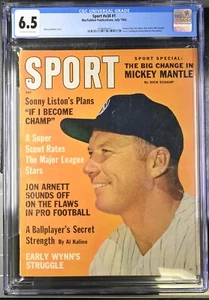 ⭐️ SPORT Magazine July 1962 - Mickey Mantle CGC 6.5 NEWSSTAND ⭐️ - Picture 1 of 2