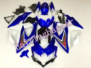 Kit de carenado de carrocería de inyección ABS 2008-2010 GSXR600 GSXR750 blanco azul azul - Imagen 1 de 3