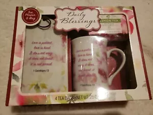 Bay Island Love Daily Blessings Keramiktasse & Wandrelief Zitrone Tee Geschenk - Bild 1 von 2