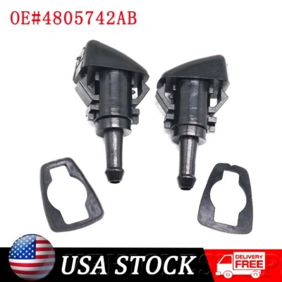 2X Boquilla de lavado de parabrisas para Chrysler 300 2005-2010 Dodge Ram 1500 2009-2015 Foto 1 de 4