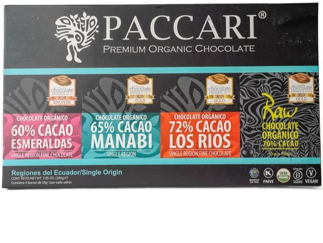 Caja Regalo Barritas de Chocolate Pacari Origen Único - 200 g. Foto 1 de 1