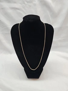 Collar de cuerda retorcida de oro amarillo de 14k vintage 4 gramos 17 1/2 pulgadas L - Imagen 1 de 8