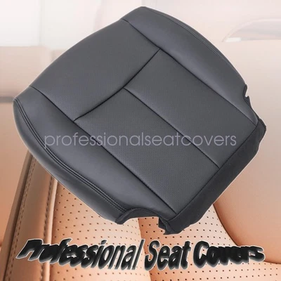 适用于 2017 - 2020 年日产 Rogue 乘客底部交流皮革座椅套炭黑色 — 第 1/4 张图片