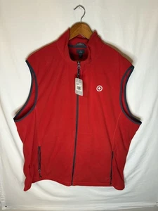 Target Vest men’s 3xl Red Employee Staff Uniform Fleece Full Zip Pockets - Picture 1 of 7