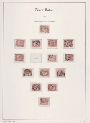 GB QV 1870 SG48/49 1/2d Rose Red Set of 14 Bantams (No Plate 9) - Image 1 of 3