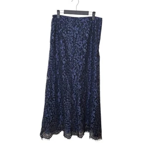 Sundance blau schimmernd Blumen Spitze Overlay feminin Whimsygoth Maxirock Gr 8 - Bild 1 von 7