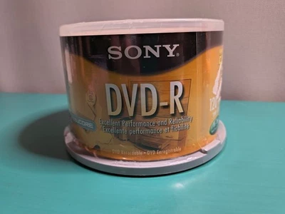 Sony DVD-R 50 Pack 4.7 GB 120 Min Blank Media Disc 1x-16x Brand New Sealed - Image 1 of 4