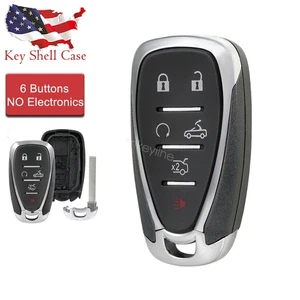 For 2016 - 2020 Chevrolet Camaro Convertible Remote Key Fob Case Shell 6 Buttons - Picture 1 of 6