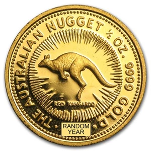 Australia 1/2 oz Gold Kangaroo/Nugget BU (Random Year) - Picture 1 of 2