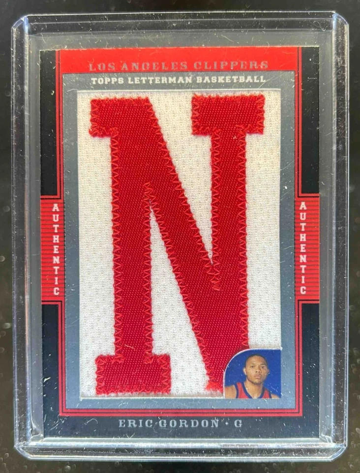 2007-08 Topps Letterman Eric Gordon N Patch #2/25 Clippers - Image 1 of 2