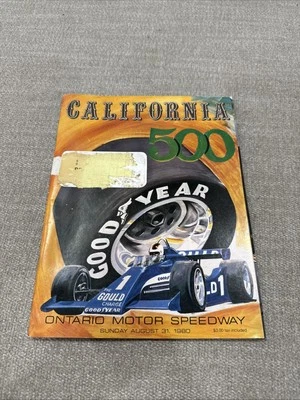 vintage 1980 California 500 Official Program (Ontario Motor Speedway) LAST RACE - Image 1 of 4