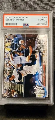 2018 Topps Holiday Gleyber Torres RC #HMW182 Yankees PSA 10 - Image 1 of 2