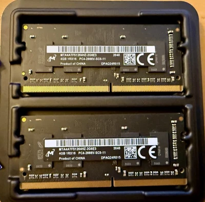 Apple RAM 2018 Mac Mini 8GB Memory 2x4GB 1RX16 PC4-2666V-SC0-11 Genuine Apple - Image 1 of 2