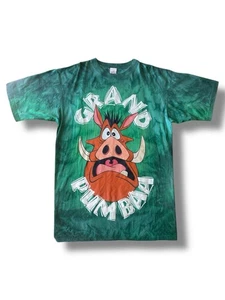 Vintage 90s The Disney Store Grand Pumbaa Tie Dye T-Shirt One Size Lion King - Picture 1 of 21
