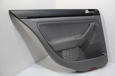 VW Golf 1K Mk5 4 Door Rear NS Left Door Card Black Grey 1K6867211EM - Image 1 of 4