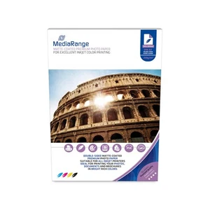 MediaRange DIN A4 Fotopapier für Tintenstrahldrucker, beidseitig matt, 250g, 50 - Bild 1 von 5