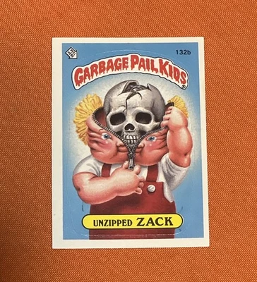 1986 Garbage Pail Kids #132b Unzipped Zack EYE LASH ERROR OS4 GPK Card *CgC605* - Image 1 of 2