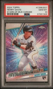 2024 Topps Henry Davis Rookie Stars of MLB Chrome PSA 10 Gem Mint - Picture 1 of 2